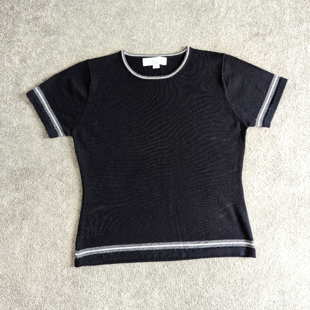 Principles wool crew neck short sleeve sweater women's Medium